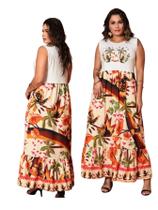 Vestido longo regata floral casual Vestido longo regata floral casual