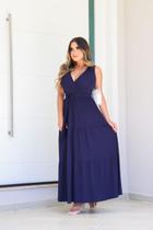 Vestido Longo Regata Saia 3 Marias Laço na Cintura