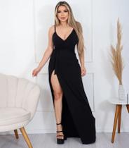 Vestido Longo Regata Transpassado Tipo Hobby Envelope Vestido Longo Regata Transpassado Tipo Hobby Envelope