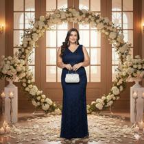 Vestido Longo Renda 77 Madrinha Festa Plus Size Formatura Vestido Longo Renda 77 Madrinha Festa Plus Size Formatura