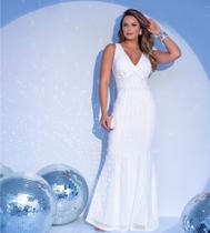 Vestido Longo Rendado Cândida Ferreira Vestido Longo Rendado Cândida Ferreira