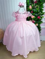 Vestido Longo Rosa Bebê Giovanella/Giovanela Mariza