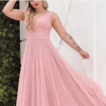 Vestido longo rosa