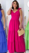 Vestido longo rosa pink