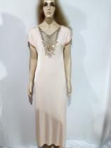 Vestido longo rose de malha (Tam: P/M)