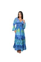 Vestido Longo Seda Indiana Unica Moda Boho Chic Hipie 333 Vestido Longo Seda Indiana Unica Moda Boho Chic Hipie 333