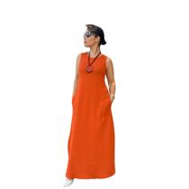 Vestido Longo Simples Elegante Premium Fenda Lateral Casual