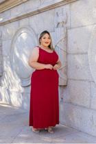 Vestido Longo Soltinho Plus Size Fivela Na Alça