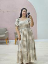 Vestido longo tres marias 100% algodão. - VALERIA ALVES