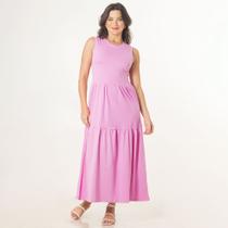 Vestido Longo Três Marias Regata Algodão Leve Casual