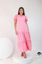 Vestido longo três Marias rosê p