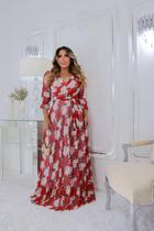 Vestido Longo Tule Terra Prometida Cor:VermelhoTamanho:M