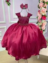 Vestido Longo Valentina Marsala para Meninas - Giovanella Vestido Longo Valentina Marsala para Meninas - Giovanella