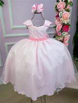 Vestido Longo Valentina Rosa Bebê - Giovanella Vestido Longo Valentina Rosa Bebê - Giovanella