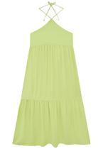 Vestido Longo Verde Alça Infantil Lilimoon