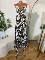 Vestido Longo Viscolinho Alça Amarração Costa Nua Blogueira Soltinho Verão Vestido Longo Viscolinho Alça Amarração Costa Nua Blogueira Soltinho Verão