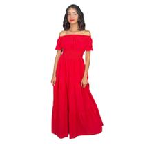 Vestido Longo Viscose Ciganinha Nattier