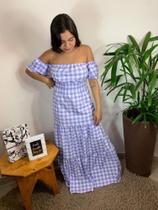 Vestido longo xadrez Nega Rio