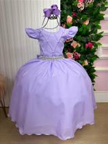 Vestido Longo Ysa Kids Ariane Lavanda para Festas e Eventos