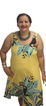 vestido longuete amarelo plus size