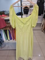 Vestido Longuete Manga Bufante com bordados Moscato