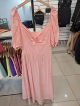 Vestido Longuete Manga Bufante com bordados Moscato