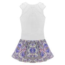 Vestido Look Jeans Manga Japonesa Branco - UNICA - 24