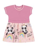 Vestido love panda elian rosa-planeta kids