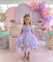 Vestido Luxinho Lilás Marie Jardim Encantado Isis
