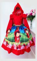Vestido Luxinho Princesas Chapeuzinho Vermelho Vestido Luxinho Princesas Chapeuzinho Vermelho