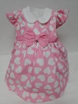 Vestido Luxo Bebê Infantil Menina Corações Festa Lessa B9381 - Vestido Luxo Bebê Infantil Menina Corações Festa Lessa B9381 -