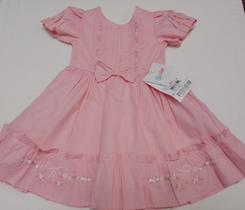 Vestido Luxo Infantil Menina Tricoline Bordado Paraiso 15597