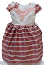 Vestido Luxo Menina Bordado Festa Verão LeBhua Paraiso 13774