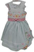 Vestido Luxo Menina Estampado C/ Forro Paraiso Verão 14046