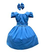 Vestido Luxo Pop Colors Azul Tam.M (4-5 Anos)