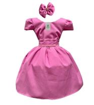 Vestido Luxo Pop Colors Rosa Chiclete Tam.2 a 5 Anos Vestido Luxo Pop Colors Rosa Chiclete Tam.2 a 5 Anos