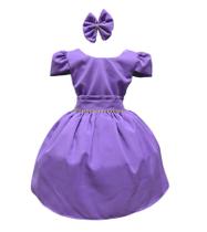 Vestido Luxo Pop Colors Roxo Tam.4 a 10 Anos