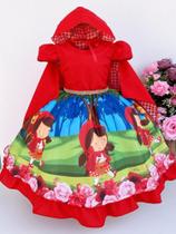 Vestido Luxo Tematico Chapéuzinho Vermelho 2 anos