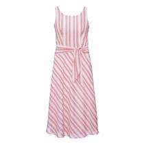 Vestido Macacão Listrado Coral Vestido Macacão Listrado Coral