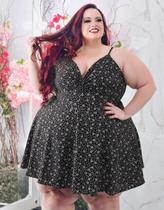 Vestido Macaquinho Plus Size Forrado Decote Sexy Soltinho Ajustável Não Amassa Vestido Macaquinho Plus Size Forrado Decote Sexy Soltinho Ajustável Não Amassa