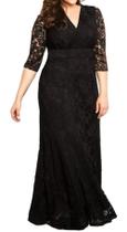Vestido Madrinha Longo 62 Renda Civil Plus Size Formatura Festa