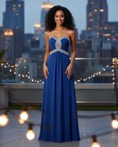 Vestido Madrinha sem alça Bordado Ref 82