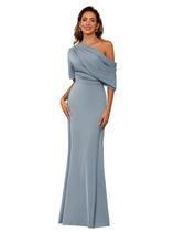 Vestido Mãe da Noiva BITALY Satin Dusty Blue 18W