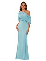 Vestido Mãe da Noiva BITALY Sky Blue Satin 22W