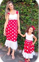 Vestido mãe e filha Poá