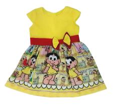 Vestido Magali Gibi Com manga Festa Infantil