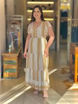 Vestido magda viscose bege Vestido magda viscose bege