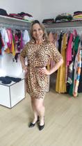 Vestido malha Animal print