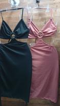 Vestido malha canelada