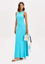 Vestido Malha Canelada Super Midi Evasê 502VE011758 Lança Perfume Primavera 2026